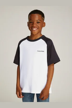 Calvin Klein Shirt met ronde hals COLOR BLOCK SS T-SHIRT voor kinderen tot 16 jaar met logo-opdruk