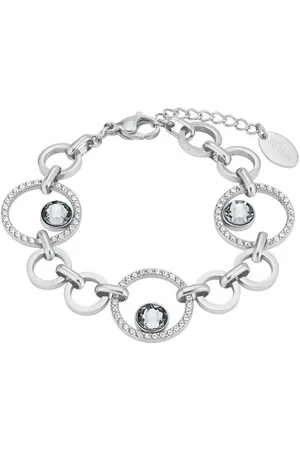 QS by s.Oliver Edelstalen armband 2024268 met kristal