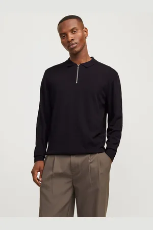 JACK & JONES Trui met polokraag JJEEMIL KNIT POLO HALF ZIP LS NOOS