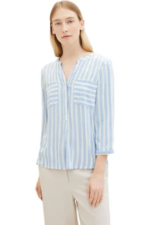 TOM TAILOR Blouse zonder sluiting met verborgen knoopsluiting
