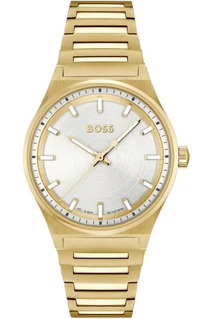 HUGO BOSS Kwartshorloge CANDOR DAMES Dameshorloge, horloge, glow-in-the-dark indices, roestvrijstalen band