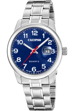 Calypso Kwartshorloge Basic Horloge, herenhorloge, stalen band, analoog, dag