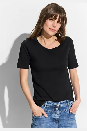 CECIL T-shirt Stijl Lena met klassieke ronde hals
