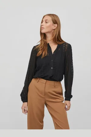 VILA Shirt VICHIKKA LACE L/S SHIRT- NOOS