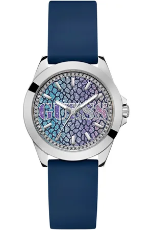 Guess Kwartshorloge MENAGERIE Horloge, dameshorloge, siliconen band, mineraalglas, analoog