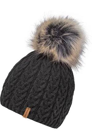Chillouts Muts met pompon Tabea Hat met afneembare kunstbont pompon