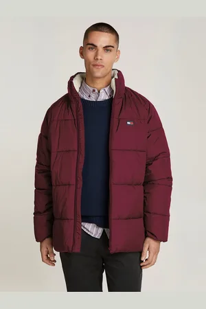 Tommy Hilfiger Gewatteerde jas TJM POLY PUFFER EXT Winterjas met staande kraag, gevoerd teddy, binnenzakken