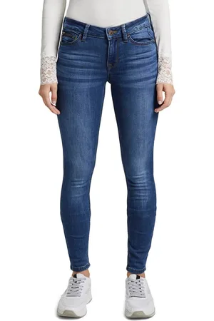 TOM TAILOR Skinny fit jeans JONA met sterke wassing en whiskering
