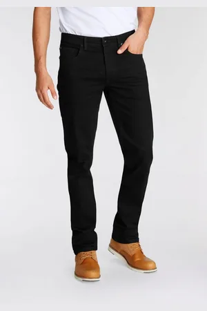 AJC Straight jeans rechtes gesneden, used-look-wassing, lage taille