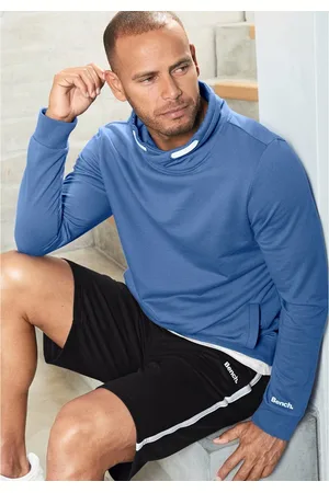 Bench Sweatshirt met grote staande kraag van een katoenmix