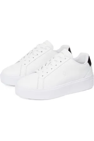 Tommy Hilfiger Plateausneakers TH PLATFORM COURT SNEAKER , vrijetijdsschoen, lage schoen, veterschoen, contrastafwerking aan de hak