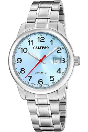 Calypso Kwartshorloge Basic Horloge, herenhorloge, stalen band, analoog, dag