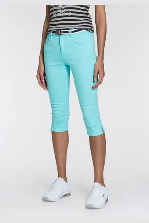 KangaROOS Capri jeans Capri-jeans met riem Skinny fit, met split, normale taille (set, Met een afneembare riem)