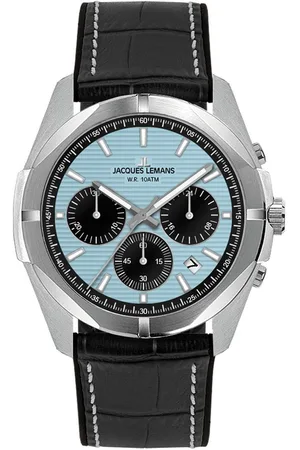 Jacques Lemans Chronograaf Monte Carlo Quartz horloge, armbanduhr, herenhorloge, datum, leren band