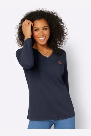 Casual Looks Shirt met V-hals Shirt (1-delig)