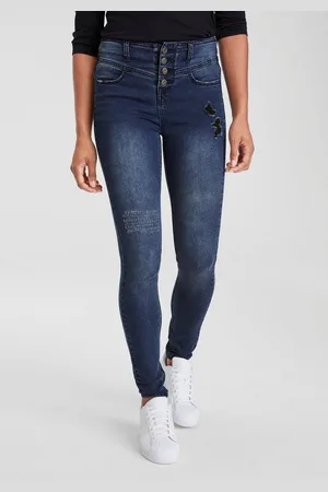 ARIZONA Skinny fit jeans Ultra Stretch hoge taille, enkel-lang, elastisch denim-materiaal