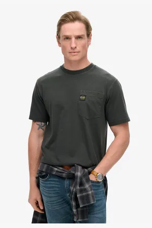 Superdry Shirt met ronde hals CONTRAST STITCH POCKET T-SHIRT