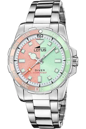 Lotus Kwartshorloge Polshorloge, dameshorloge, roestvrijstalen armband, tot 10 bar waterdicht