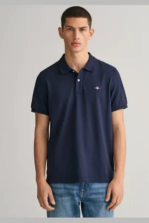 GANT Poloshirt REG SHIELD SS PIQUE POLO met logo en platte breikraag 100% katoen pique