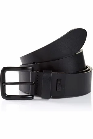 Carlo Monti Leren riem Genova met gekleurde randen, lichte vintage-look
