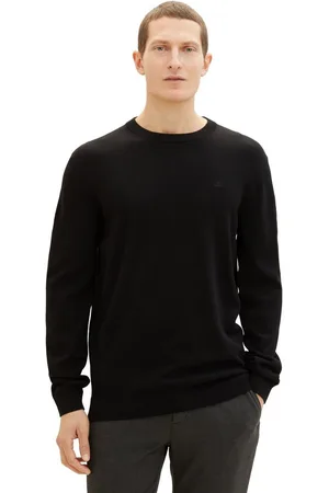 TOM TAILOR Trui met ronde hals met geborduurd logo