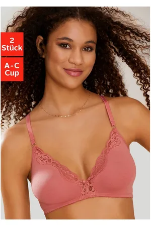 Petite Fleur Bralette-bh zonder beugels van katoen met kant (Set van 2)