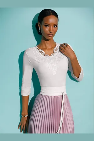 CRÉATION L Kanten shirt Lyocell-shirt (1-delig)