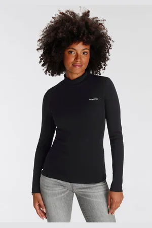 KangaROOS Longsleeve Lange mouwen, zeer figuurvolgend, effen, staande kraag