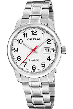 Calypso Kwartshorloge Basic Horloge, herenhorloge, stalen band, analoog, dag