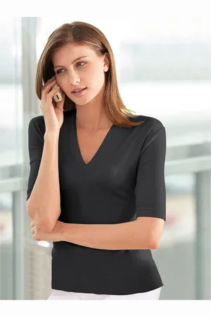 Casual Looks Shirt met V-hals Shirt (1-delig)