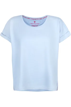 Lieblingsstück Shirt met ronde hals CamilaEp met geborduurd logo