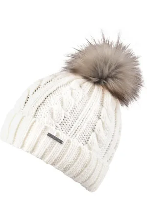 Chillouts Muts met pompon Joan Hat Met fake-fur pom pom, kabelbrei