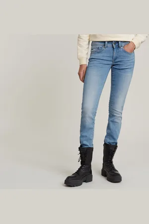 G-Star Straight jeans Midge 5-pocketsmodel met markante stiknaden