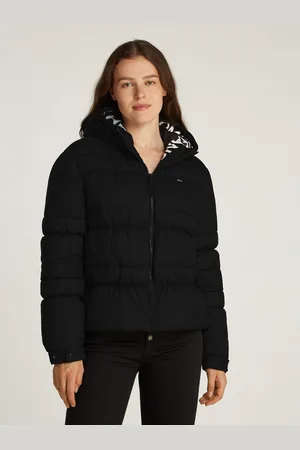 Tommy Hilfiger Gewatteerde jas met een logo-opschrift