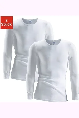 Clipper Hemd eenvoudige basic, onderhemd - in dubbel rib, langarmshirt (2 stuks)