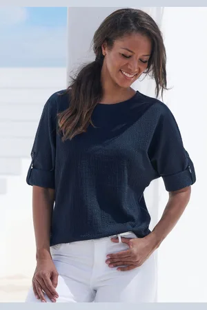 vivance collection 2-in-1-shirt Om op te rollen van kreukvrije crêpe-kwaliteit