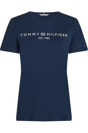 Tommy Hilfiger Shirt met ronde hals CRV REG CORP LOGO C-NK SS in grotere maten beschikbaar, met logo-borduurwerk