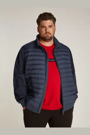Tommy Hilfiger Jack in collegestijl BT-MIX MEDIA STAND CLLR-B in grote maten, met gestikte inzet aan de voorkant