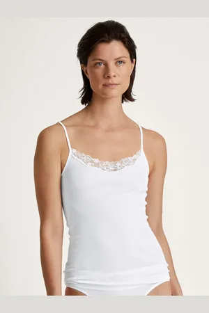Calida Hemd Cotton Desire met kantdetail op de decolleté