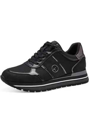 Tamaris Plateausneakers , plateau, vrijetijdsschoen, lage schoen, veterschoen in materiaalmix