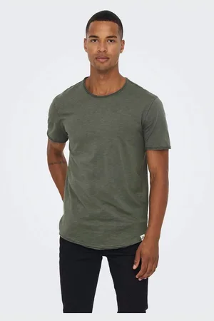 Only & Sons Shirt met ronde hals ONSBENNE LONGY SS TEE NF 7822 NOOS