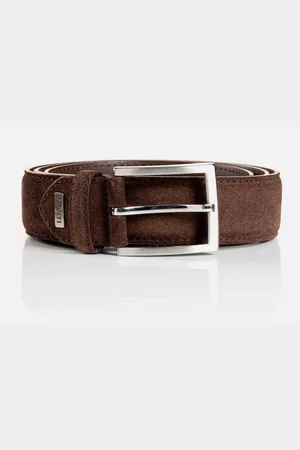 Carlo Monti Leren riem 3,5 cm breed, business-casual, suede, inkortbaar