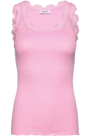 Rosemunde Tanktop Babette Silk Top prachtige vintage kantafwerking aan hals en bandjes
