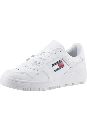 Tommy Hilfiger Plateausneakers TJW RETRO BASKET ESS vrijetijdsschoen, lage schoen, veterschoen met zijlogo-vlag