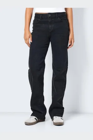 Noisy May Straight jeans NMYOLANDA NW WIDE JEANS BLACK NOOS