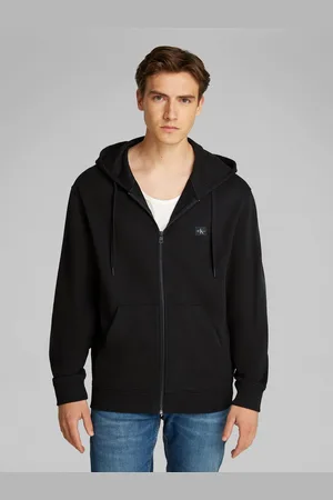 Calvin Klein Sweatvest WOVEN LABEL ZIP THROUGH HOODIE