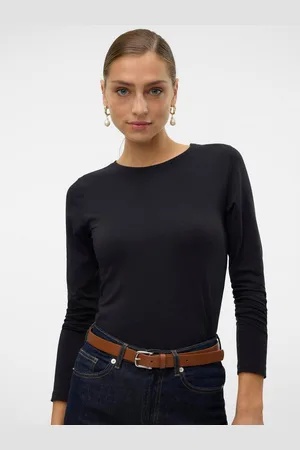 VERO MODA Shirt met lange mouwen VMLULU LS O-NECK TOP JRS GA NOOS