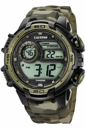 Calypso Chronograaf X-Trem Polshorloge, quartz, herenhorloge, datum, digitale weergave, stopwatchfunctie
