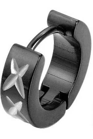 Firetti Single-oorring Sieraad cadeau oorbellen enkel BlackLine