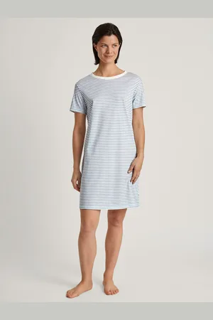 Calida Nachthemd Cotton Stripes met comfortabele, rechte snit